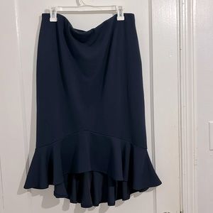 Navy blue, New York and Company extra large, mermaid hem skirt